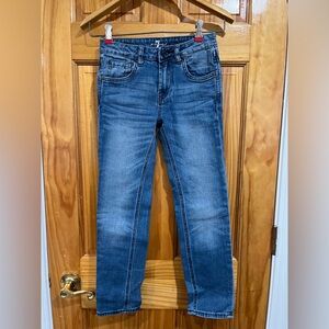 7 for All Mankind Young Girls Denim Blue Straight Leg Jeans Size 8